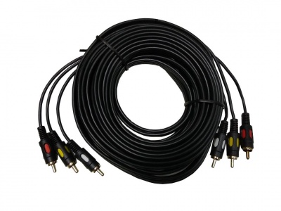 Кабель колокольчики 3RCA-3RCA, 15м